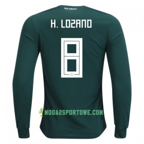 Koszulka Meksyk H.Lozano 8 Mistrzostwa Świata 2018 Domowe Stroje Piłkarskie Długi Rękaw